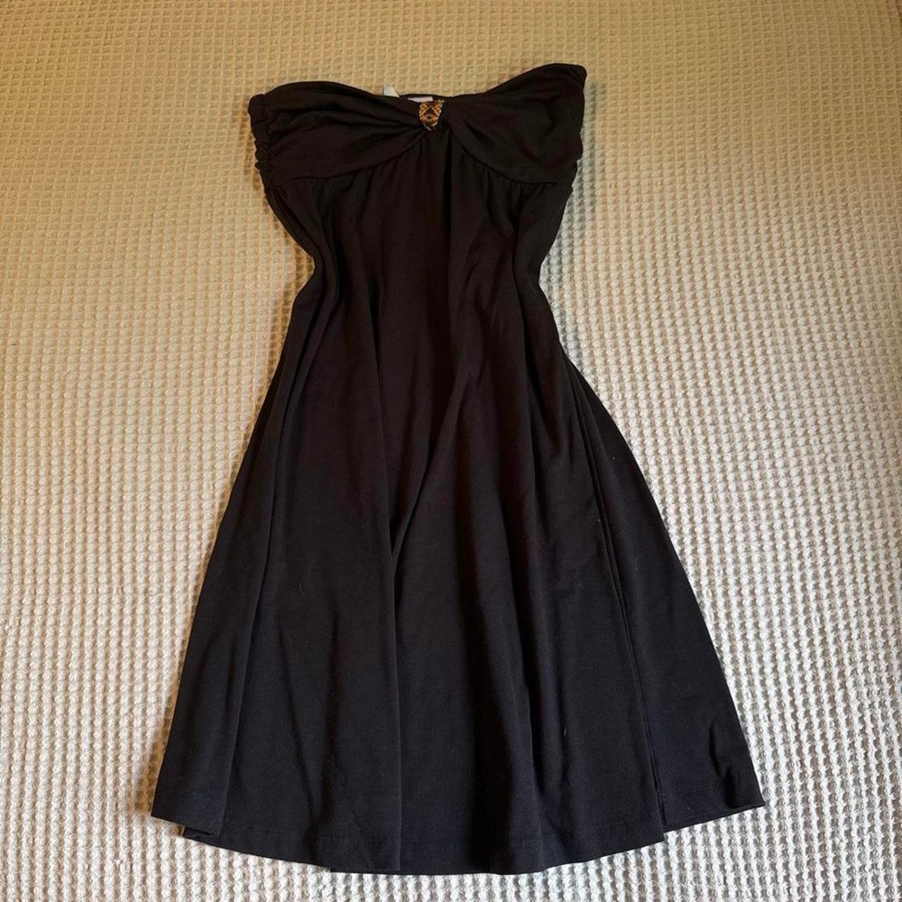 Vintage‎ Y2K O'Neill Strapless Beaded Little Black Dress